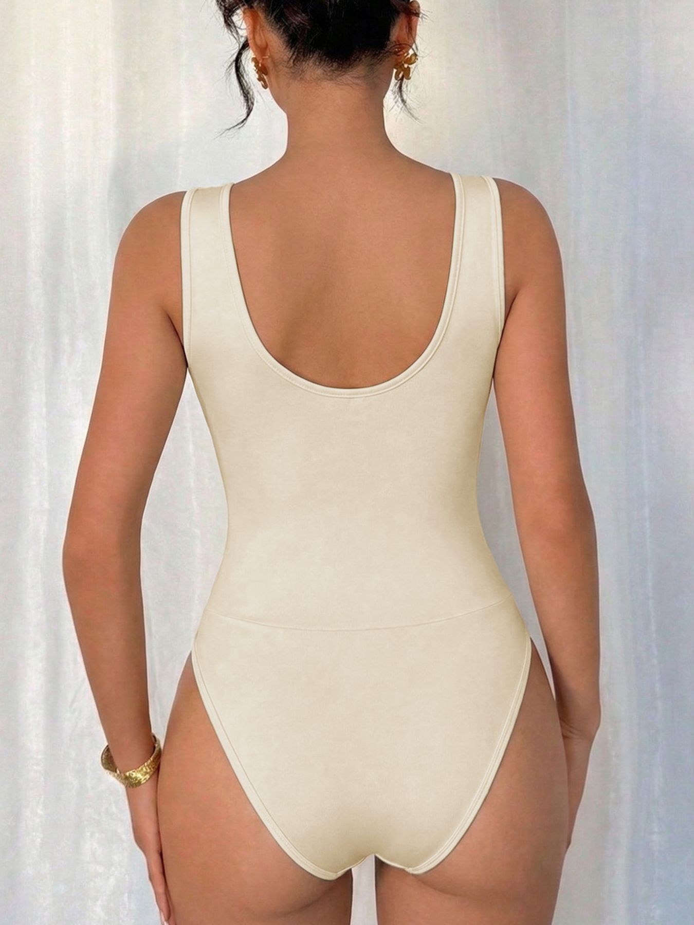 Cowl Neck Sleeveless Bodysuit  Shop One Place