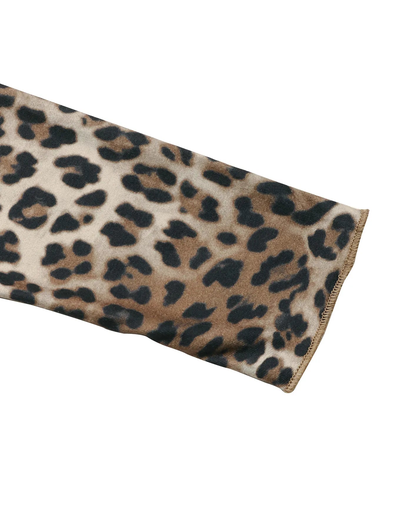 Leopard Print Long Sleeve Fitted T-Shirt  Shop One Place