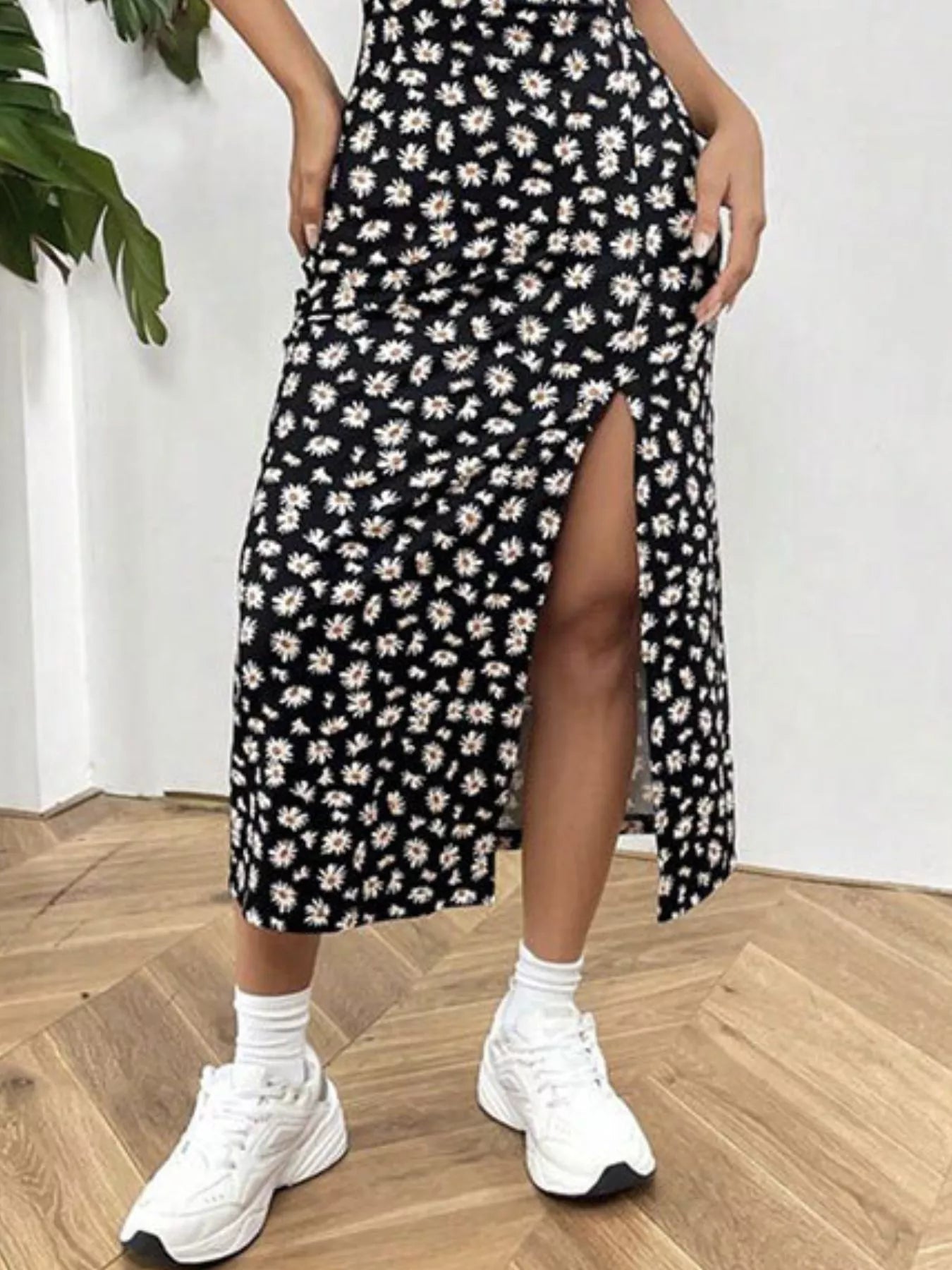 Slit Spaghetti Strap Midi Dress  Shop One Place