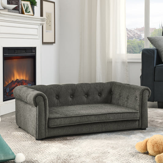 Elegant Elevated Dog Sofa Bed – Stylish & Comfortable for Medium to Large Dogs! Dark Grey  Shop One Place