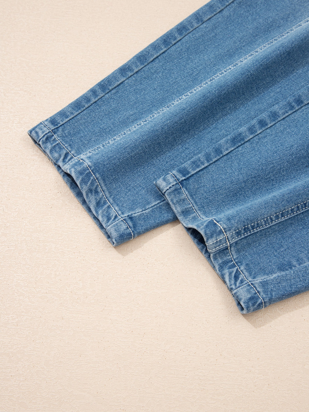 Washed Cuffed Barrel Jeans  Shop One Place