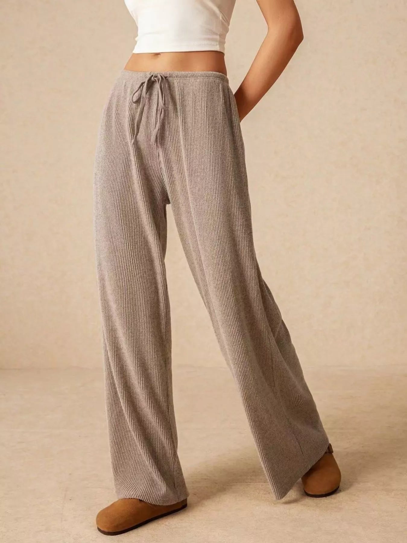 Drawstring Wide Leg Pants  Shop One Place