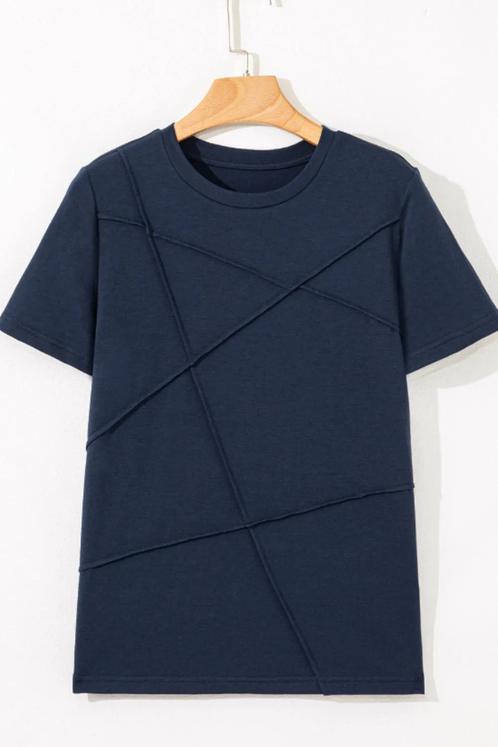 Solid Color Round Neck T Shirt  Shop One Place