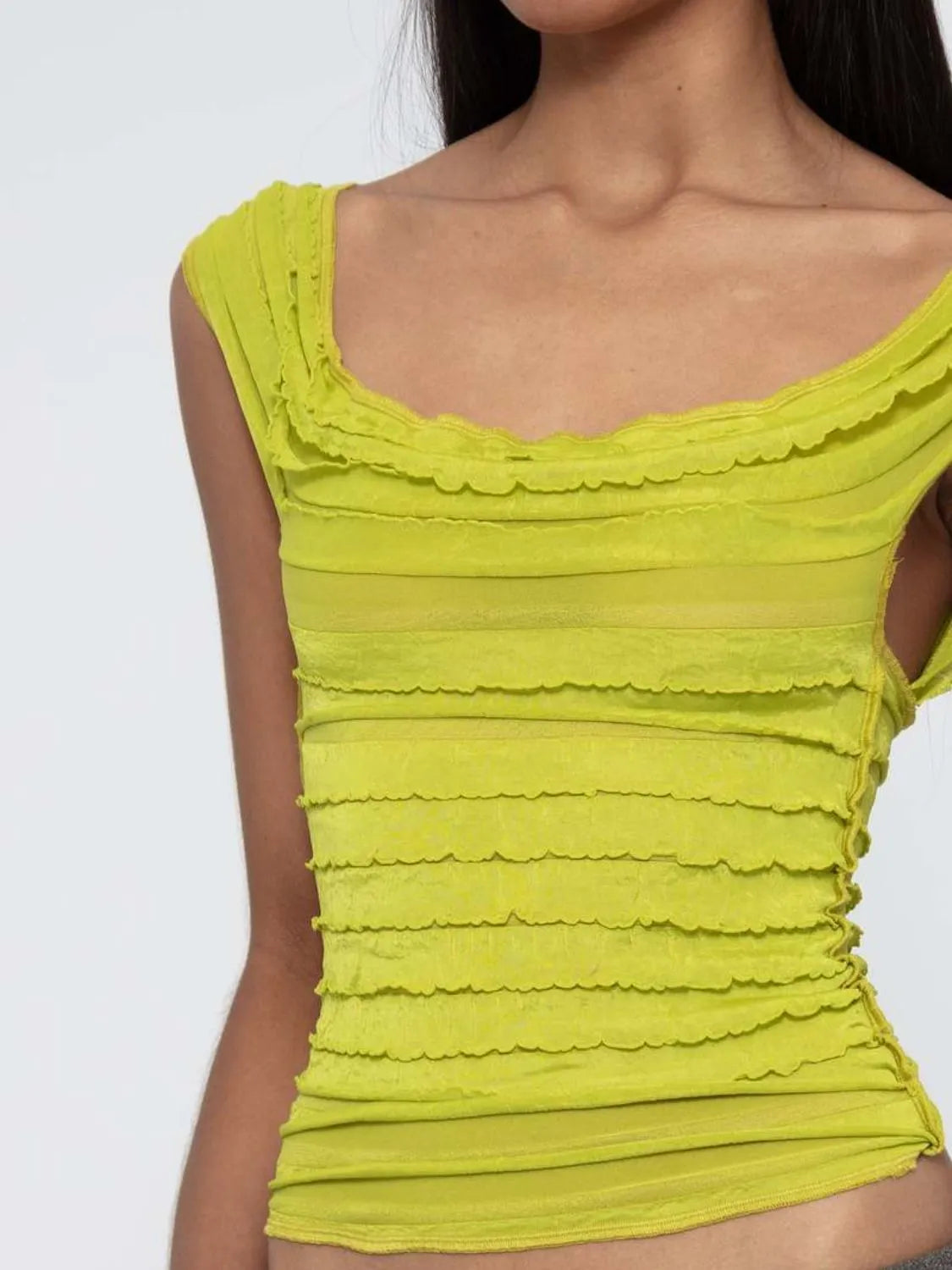 Ruched Solid Tank  Shop One Place