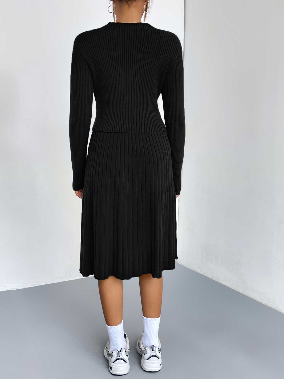 Rib-Knit Sweater and Skirt Set  Shop One Place