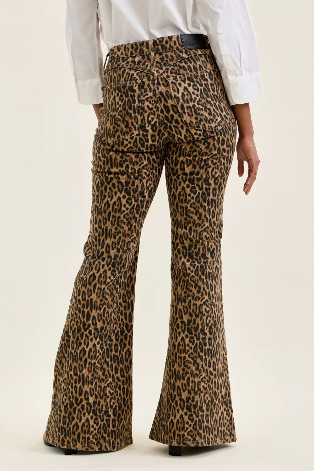 Judy Blue Mr Jaqueline Flare Print Leopard Jeans  Shop One Place