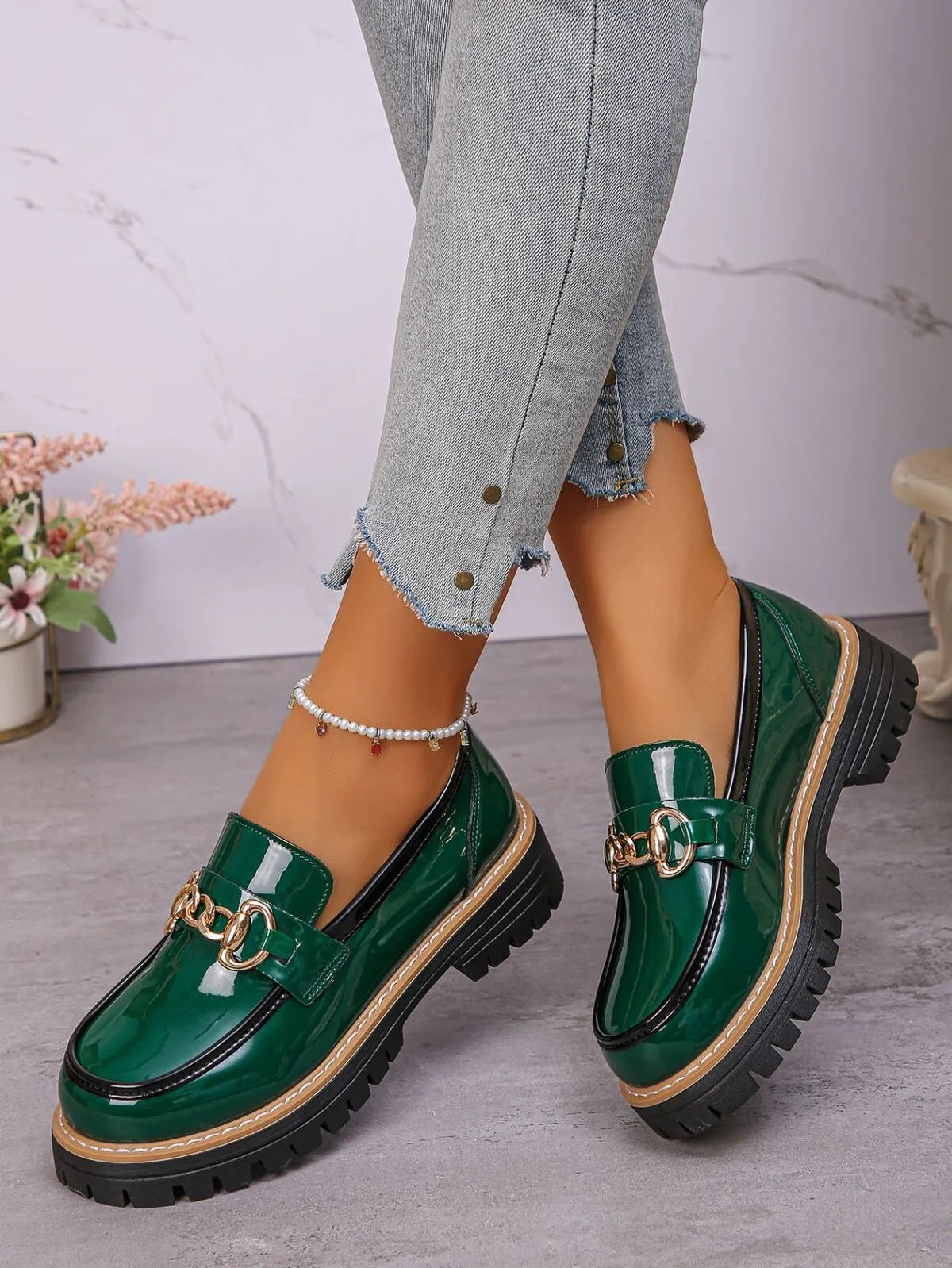 Round Toe Platform Loafers  Shop One Place