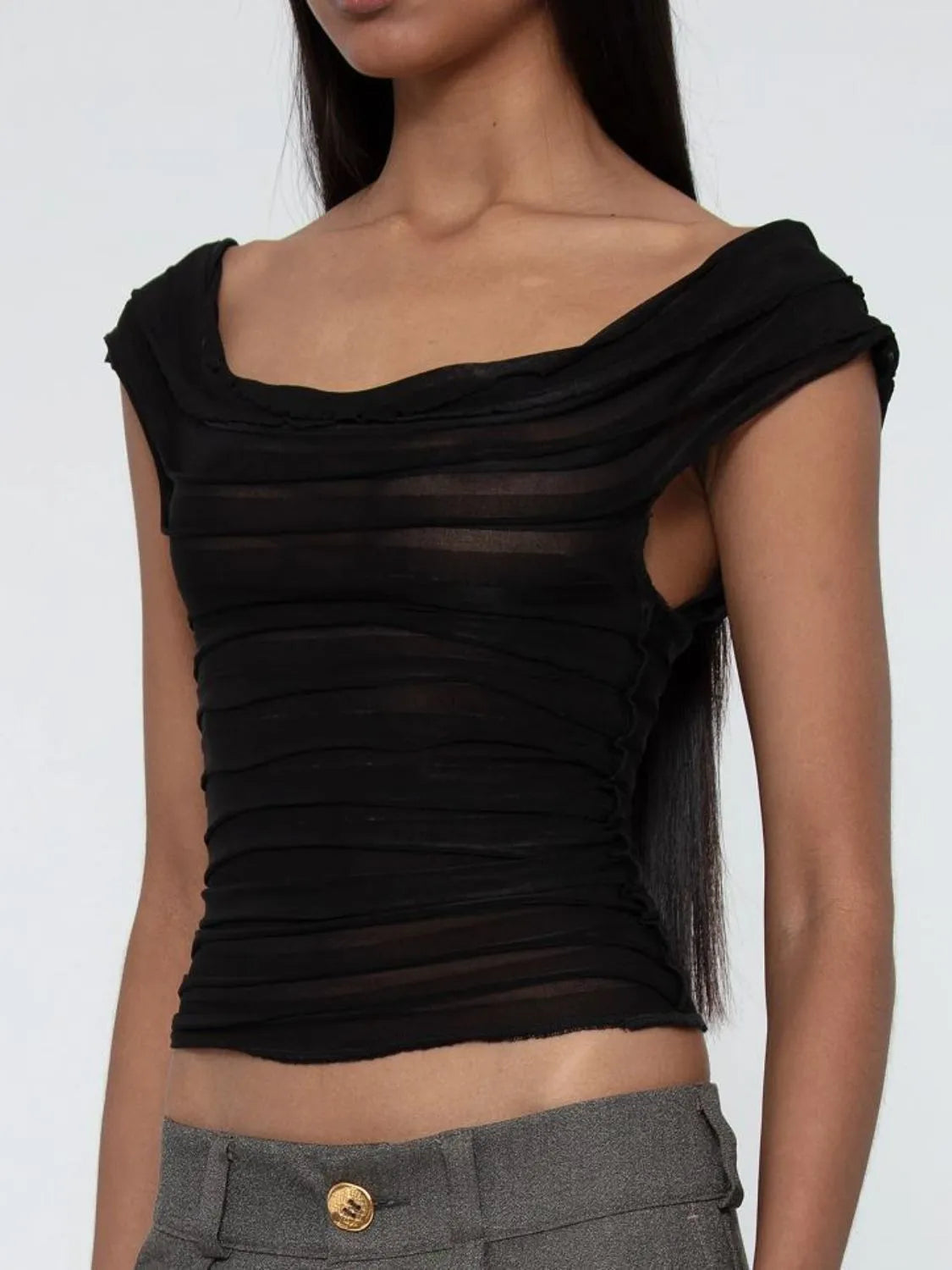 Ruched Solid Tank  Shop One Place