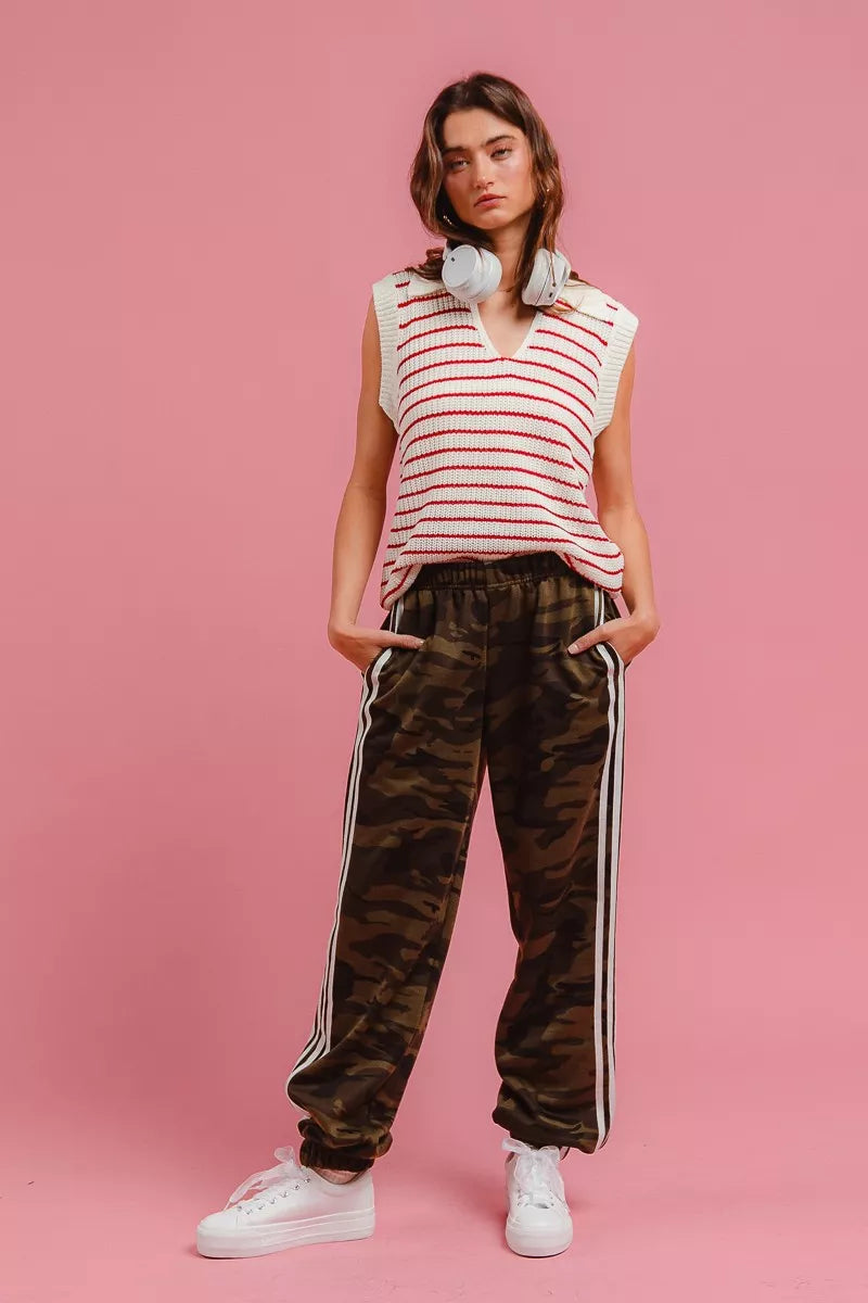 BiBi Side Lines Camouflage Track Pants  Shop One Place