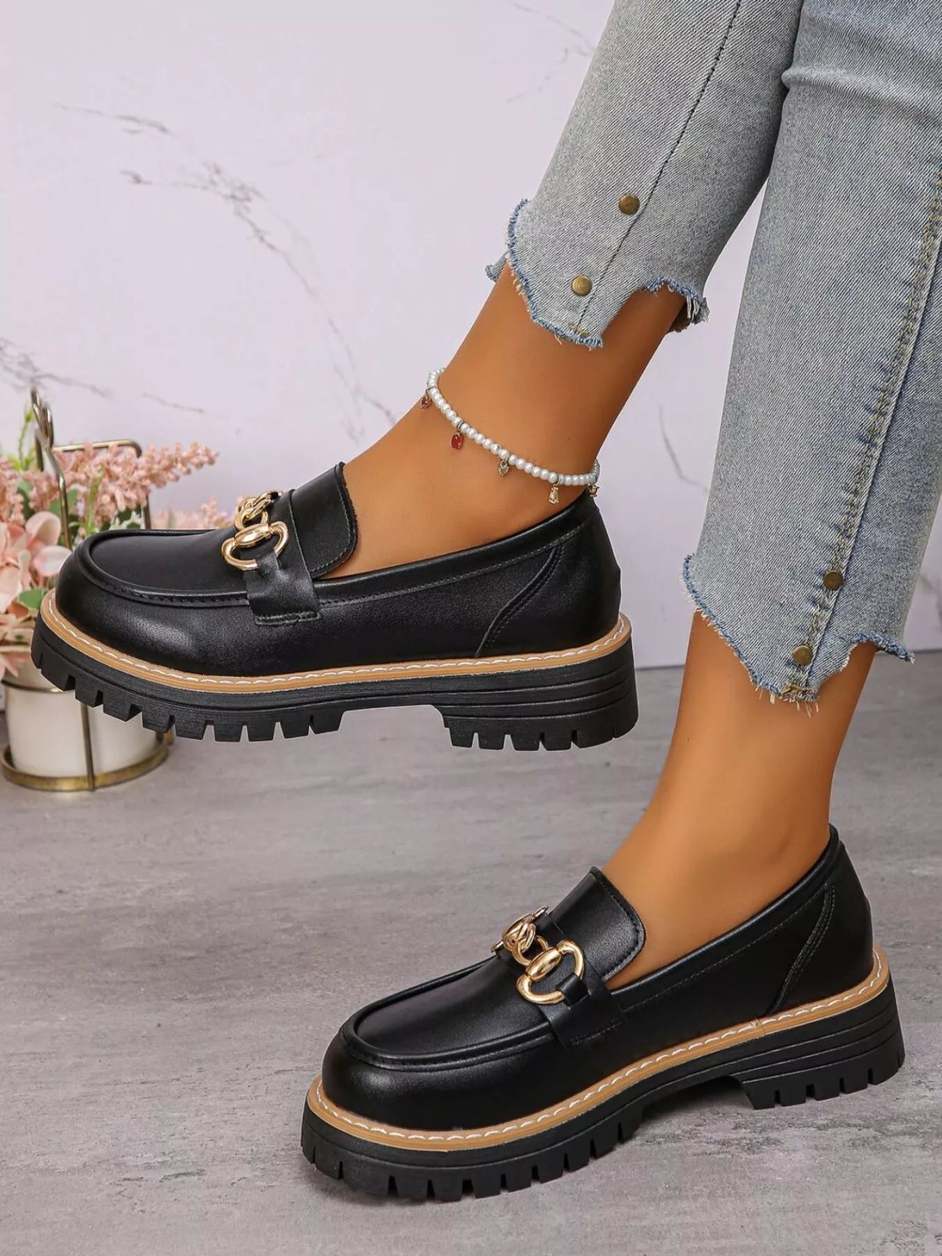 Round Toe Platform Loafers  Shop One Place
