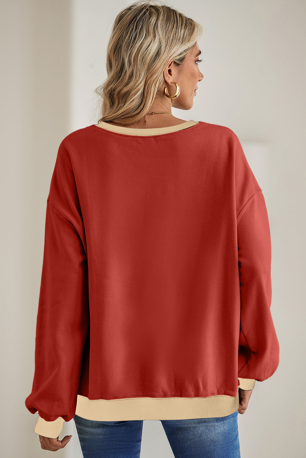 Drop Shoulder Crewneck Oversized Sweatshirt