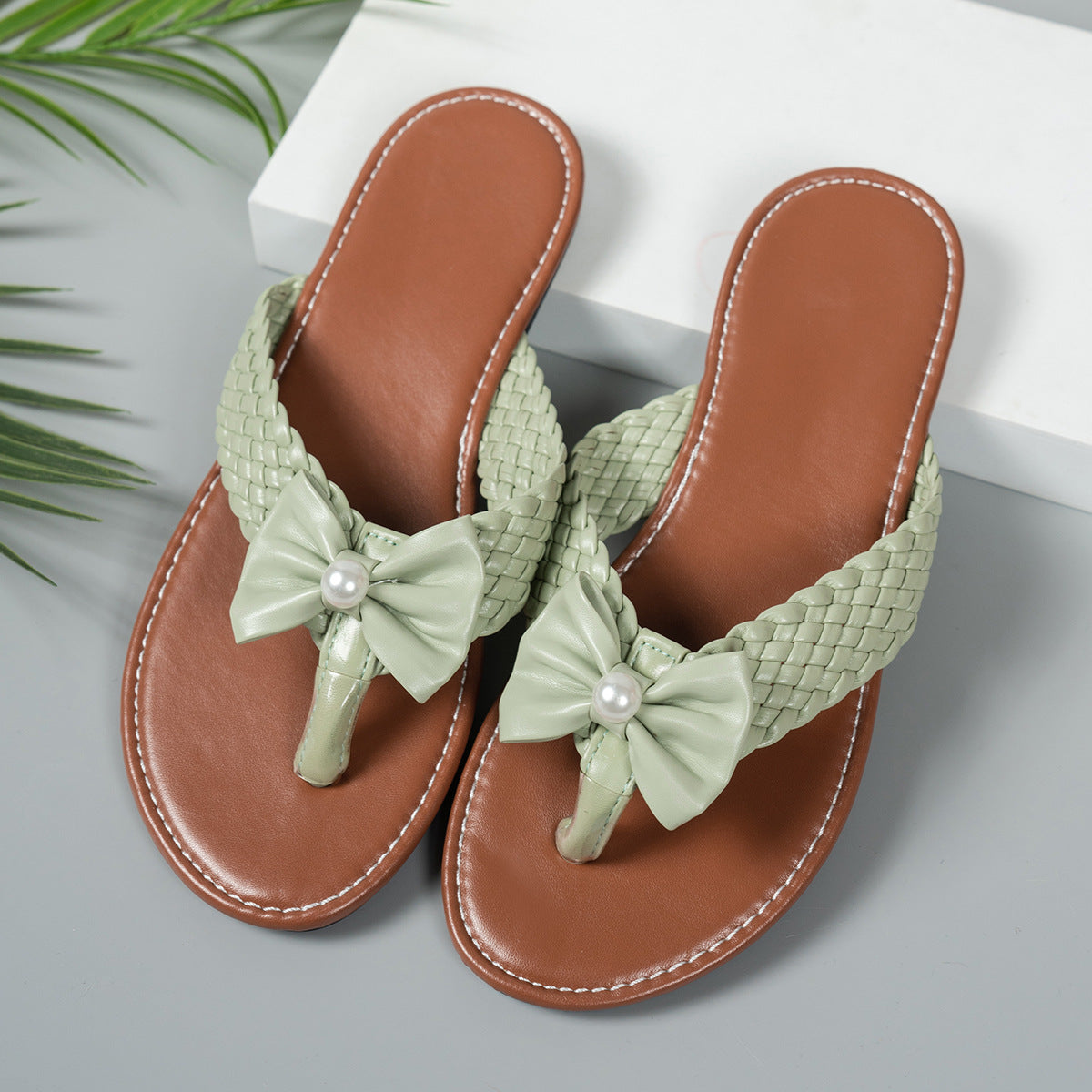Toe Post Bow Sandals  Shop One Place