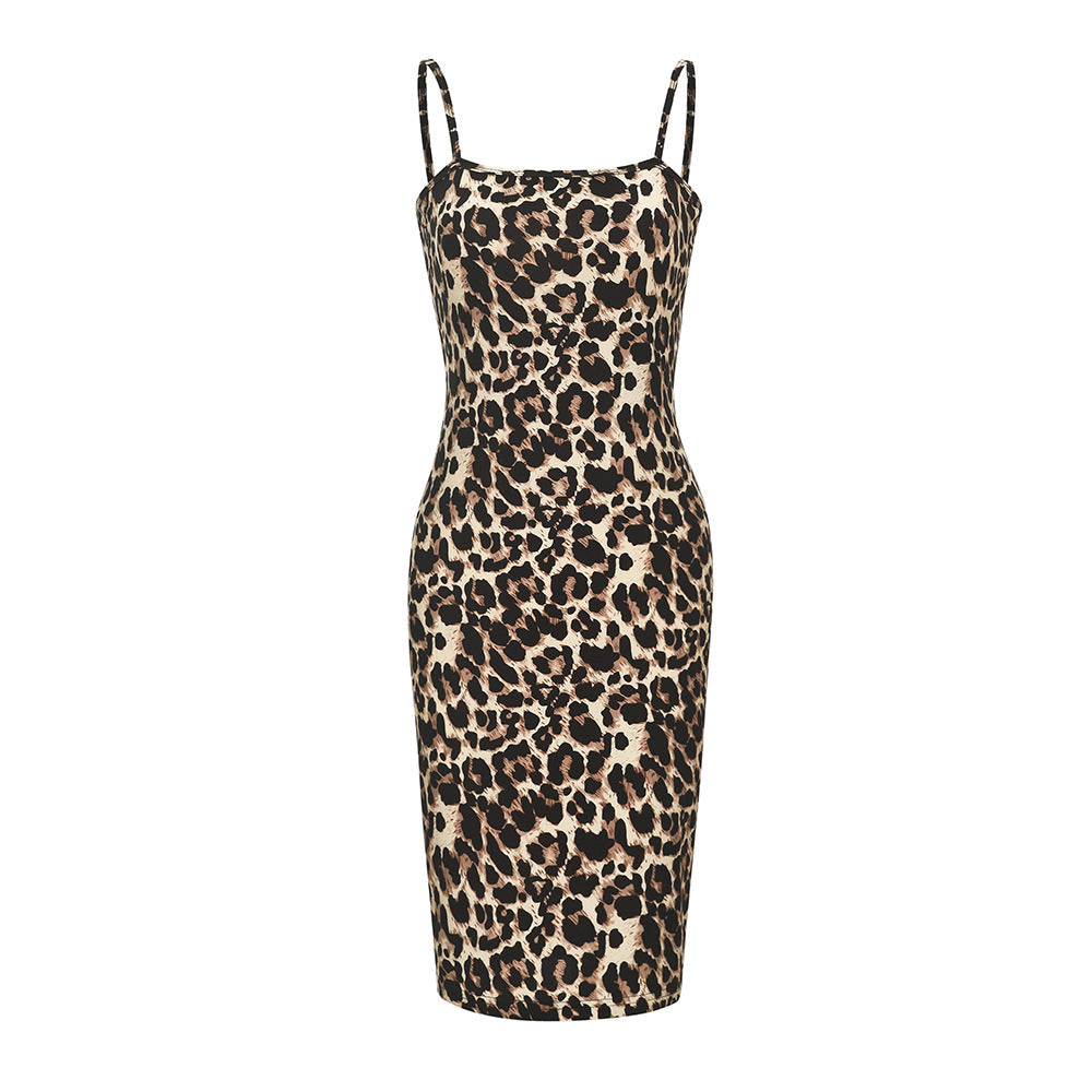 Animal Print Sexy Sling Dress