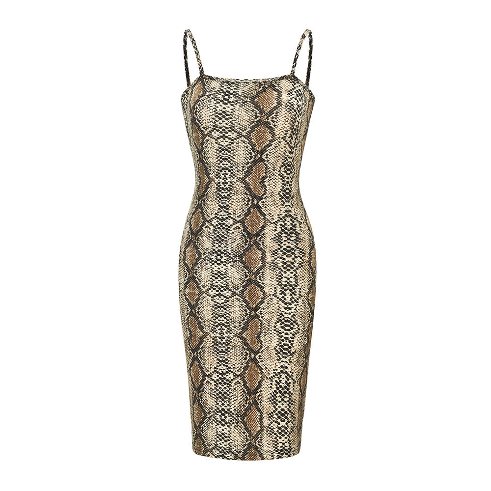 Animal Print Sexy Sling Dress