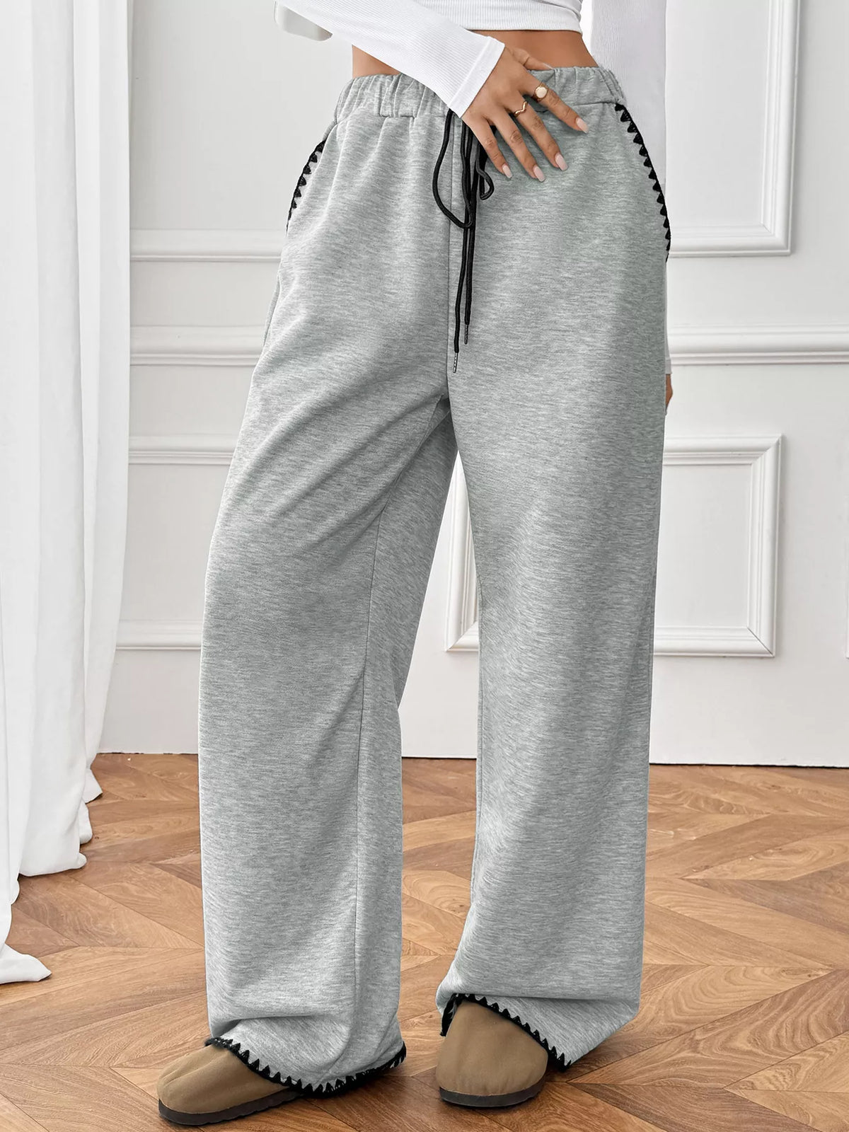 Wide-Leg Drawstring Pants  Shop One Place