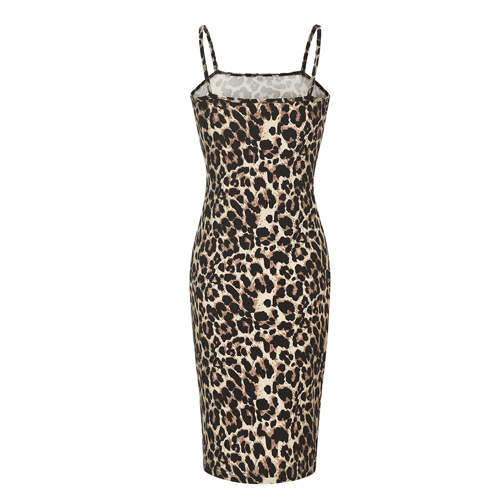 Animal Print Sexy Sling Dress