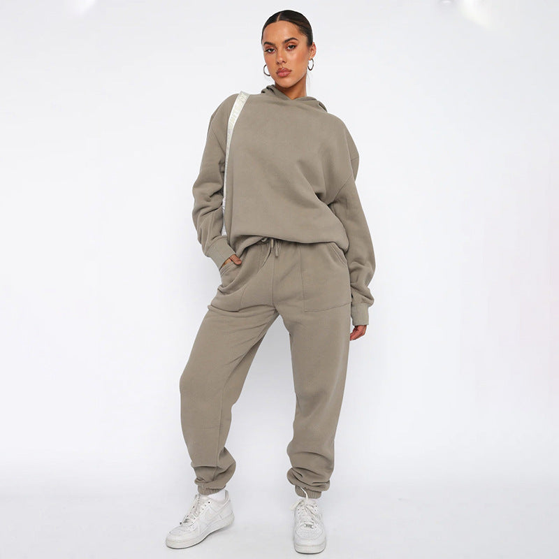 Women's Hooded Sweater & Trousers Set