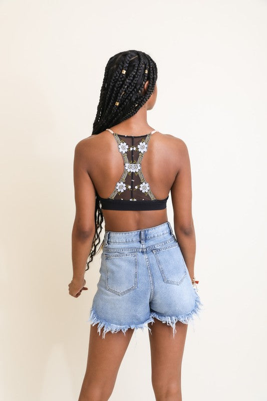 Floral Lattice Bralette