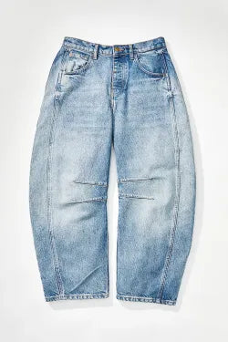 Casual Wide Leg Loose Barrel Jeans  Shop One Place
