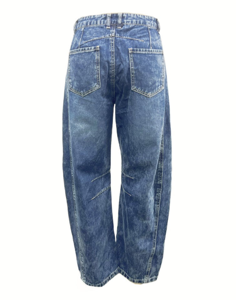 Casual Wide Leg Loose Barrel Jeans  Shop One Place