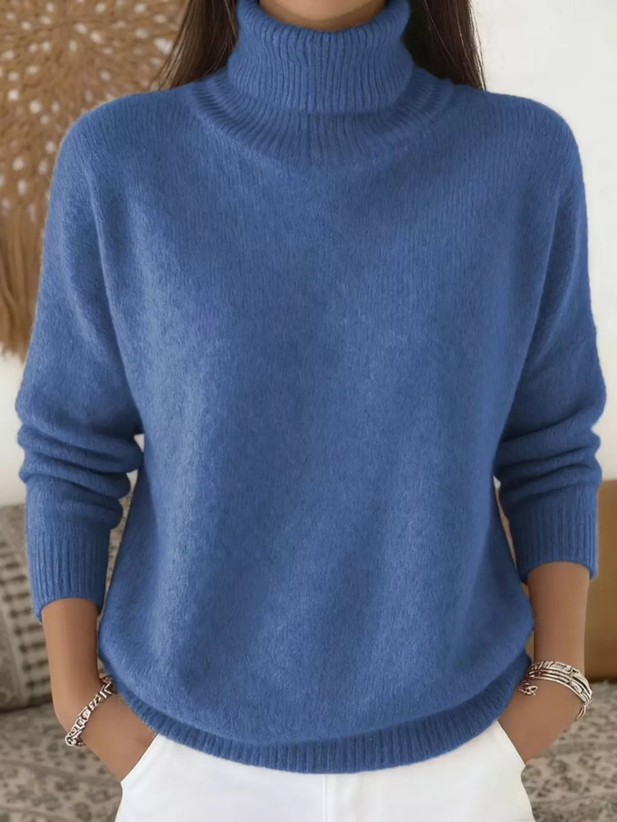 Women's Turtleneck Long Sleeve Sweater – view 3