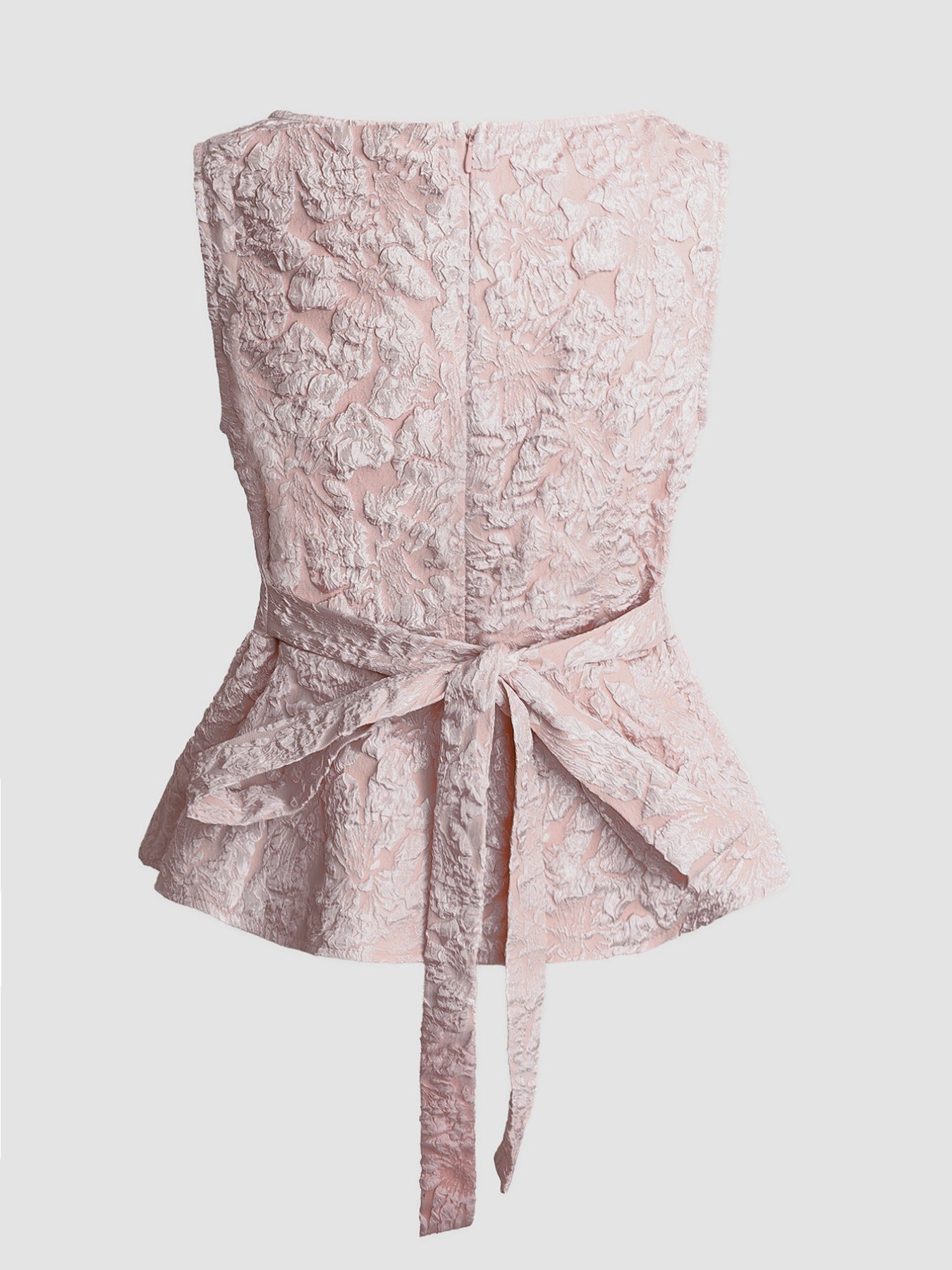 Floral Jacquard Peplum Tank  Shop One Place