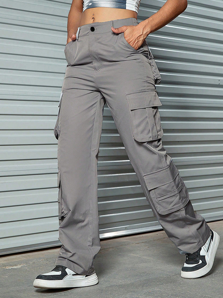 Retro Multi Pocket Straight Cargo Pants