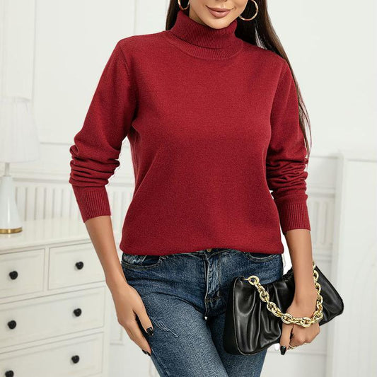 Pullover Long Sleeve Turtleneck Sweater  Shop One Place