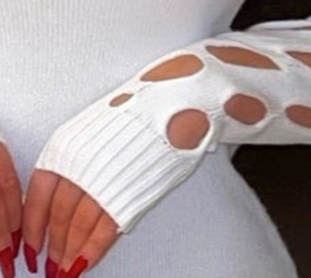 Women Clothing Sexy Knitted Dress Hollow Out Cutout Long Sleeve Tight Woolen Dress  Shop One Place
