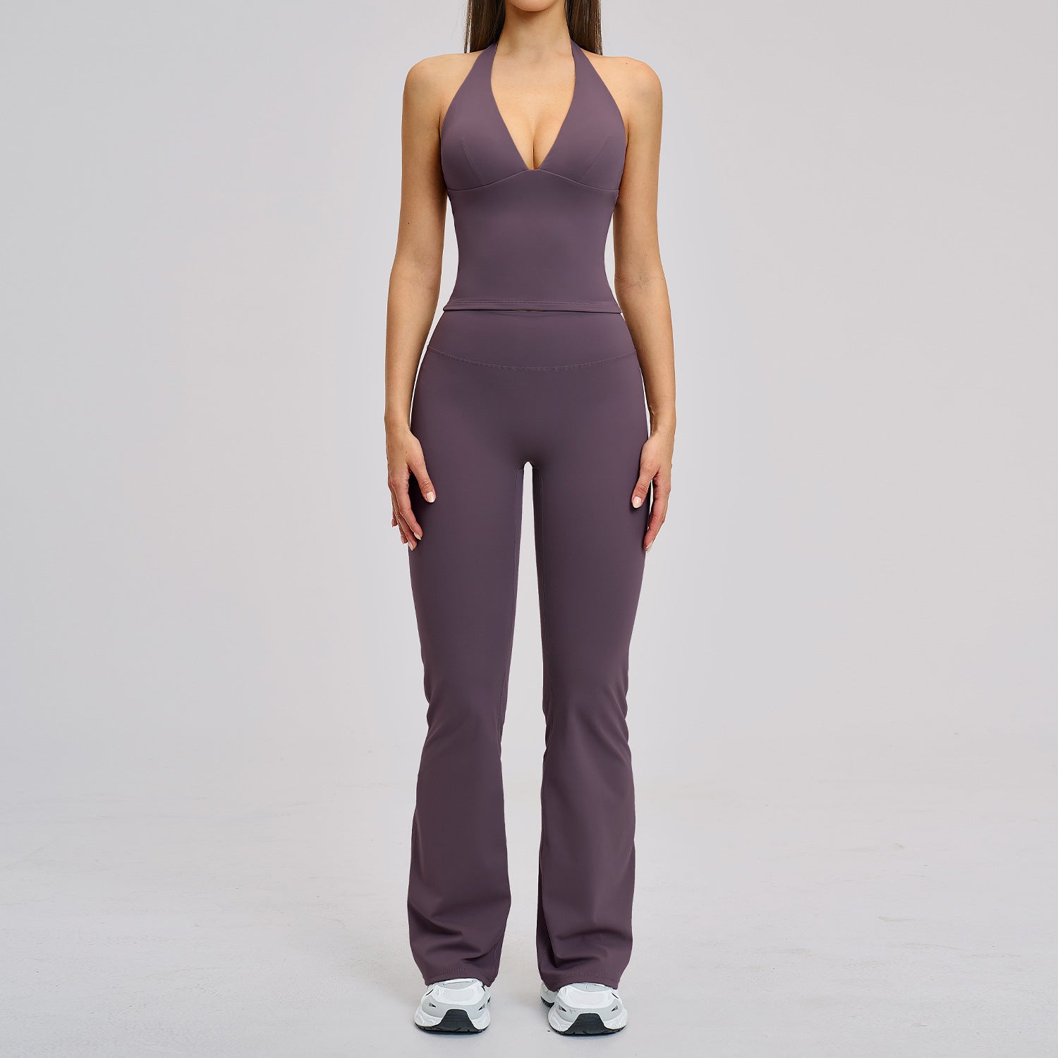 Brushed Micro Pull Yoga Sports Running Workout Outfit Halter Beauty Back Yoga Clothes  Shop One Place