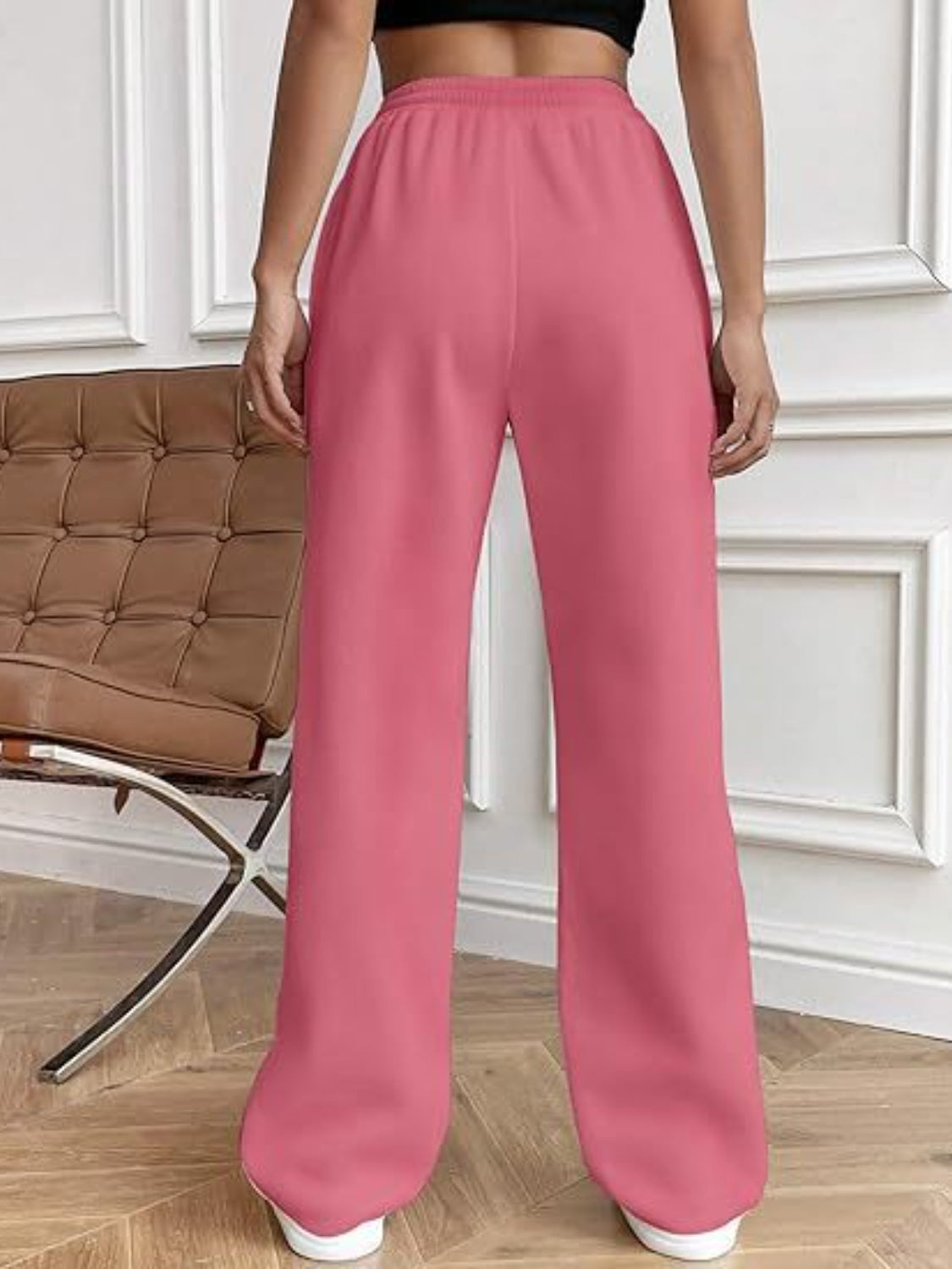 Drawstring Wide Leg Pants with Pockets  Shop One Place