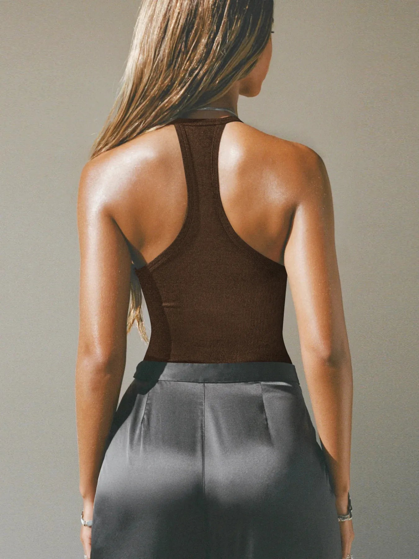 Cutout Ribbed Tank Top  Shop One Place
