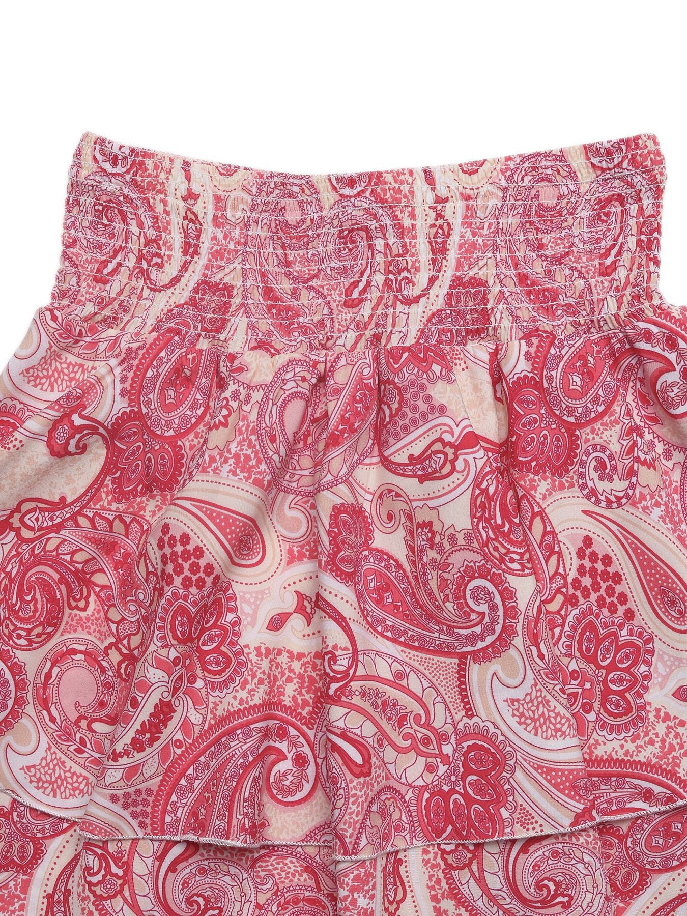 Paisley Print Tube Top and Ruffle Mini Skirt Set  Shop One Place
