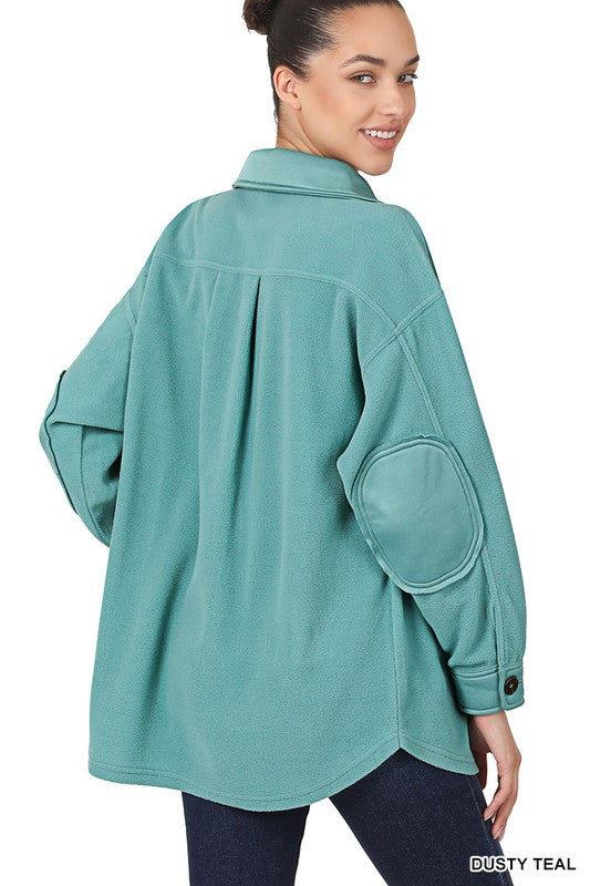 Oversized Basic Fleece Shacket