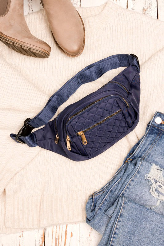 Quilted Belt Sling Bum Bag  Shop One Place