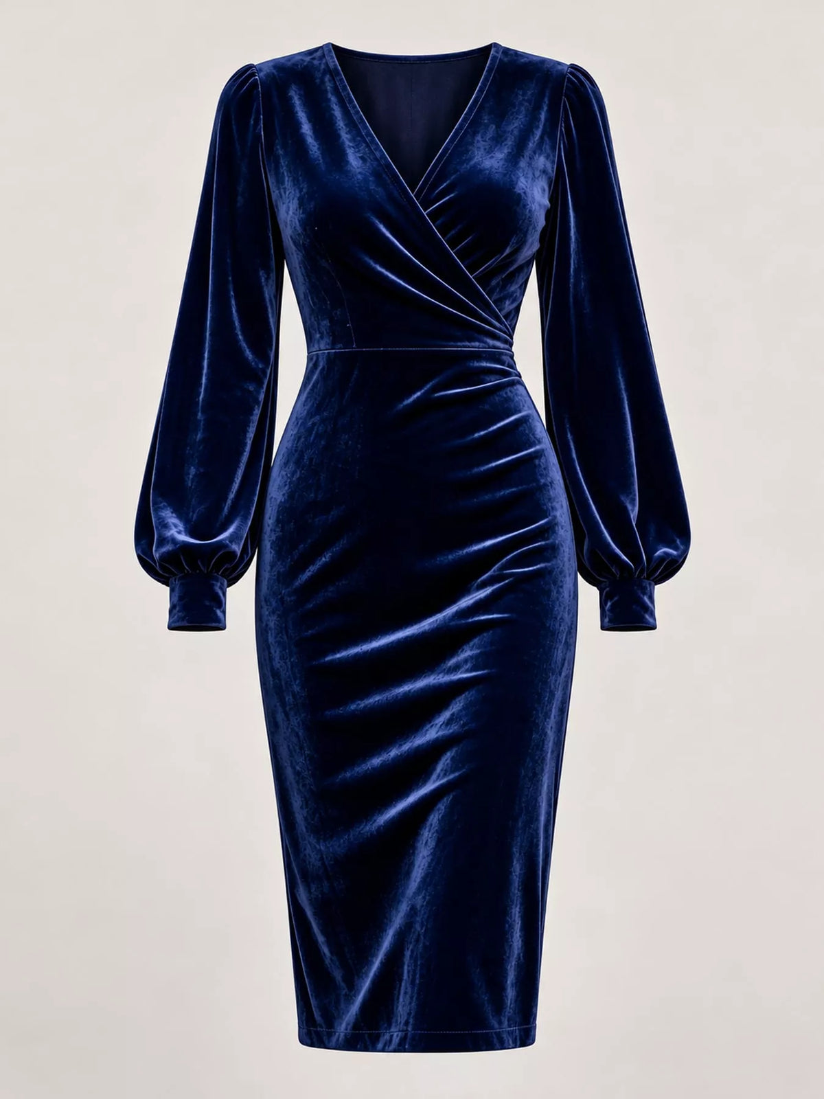 Women's Velvet Long Sleeve Wrap Dress – view 12