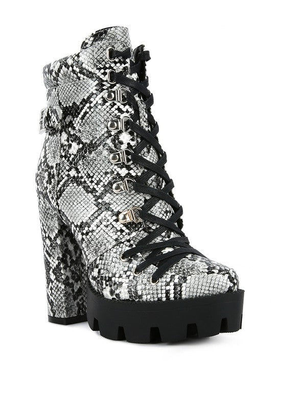 Palmetto Snake Skin Ankle Boots  Shop One Place