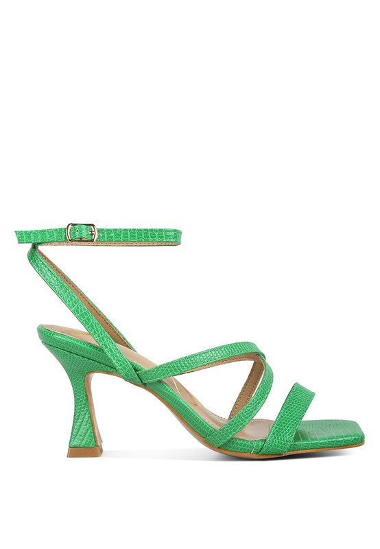 Serling Croc Spool Heel Sandals