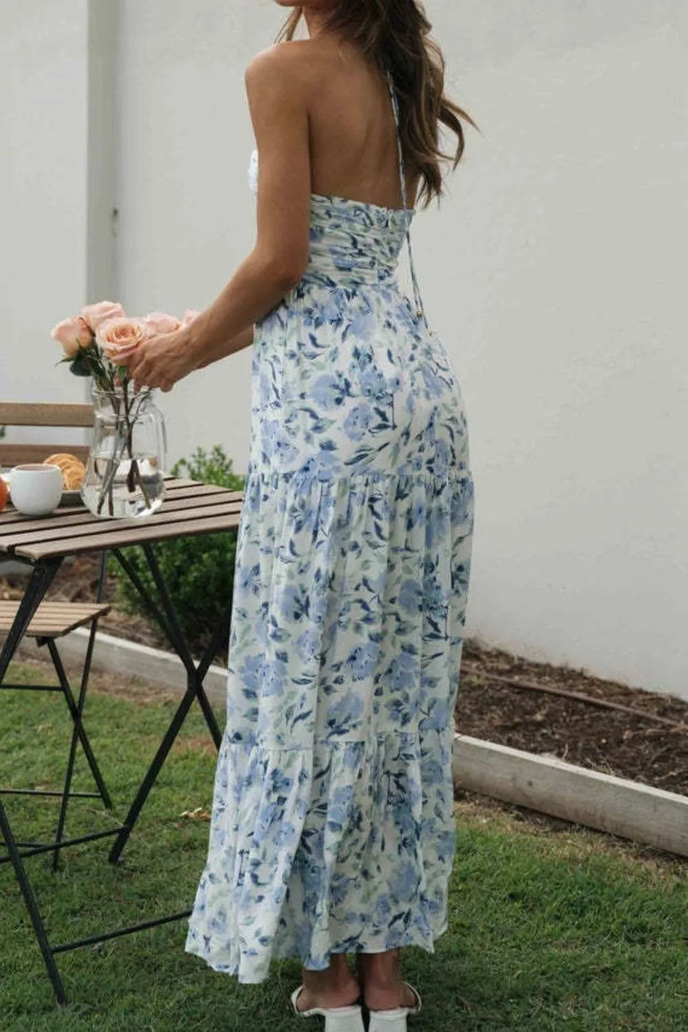 Printed Halter Neck Cami Dress  Shop One Place