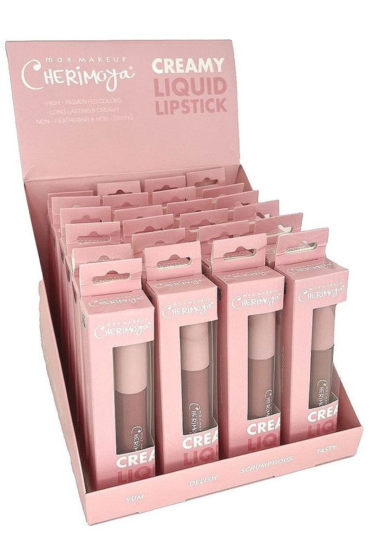 24 PC Cherimoya Matte Liquid Lipstick Red  Shop One Place