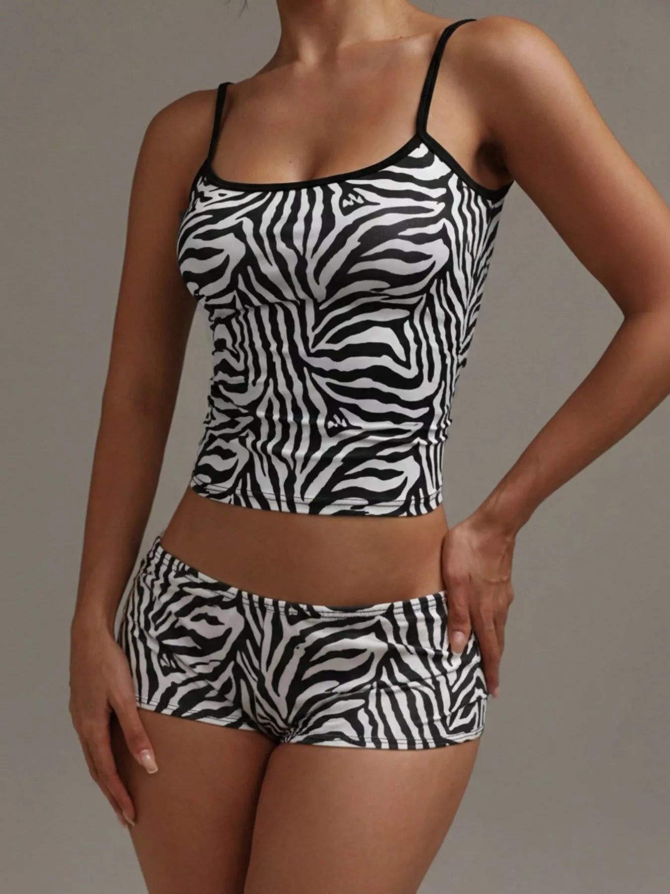 Leopard Print Cami ad Shorts Set  Shop One Place