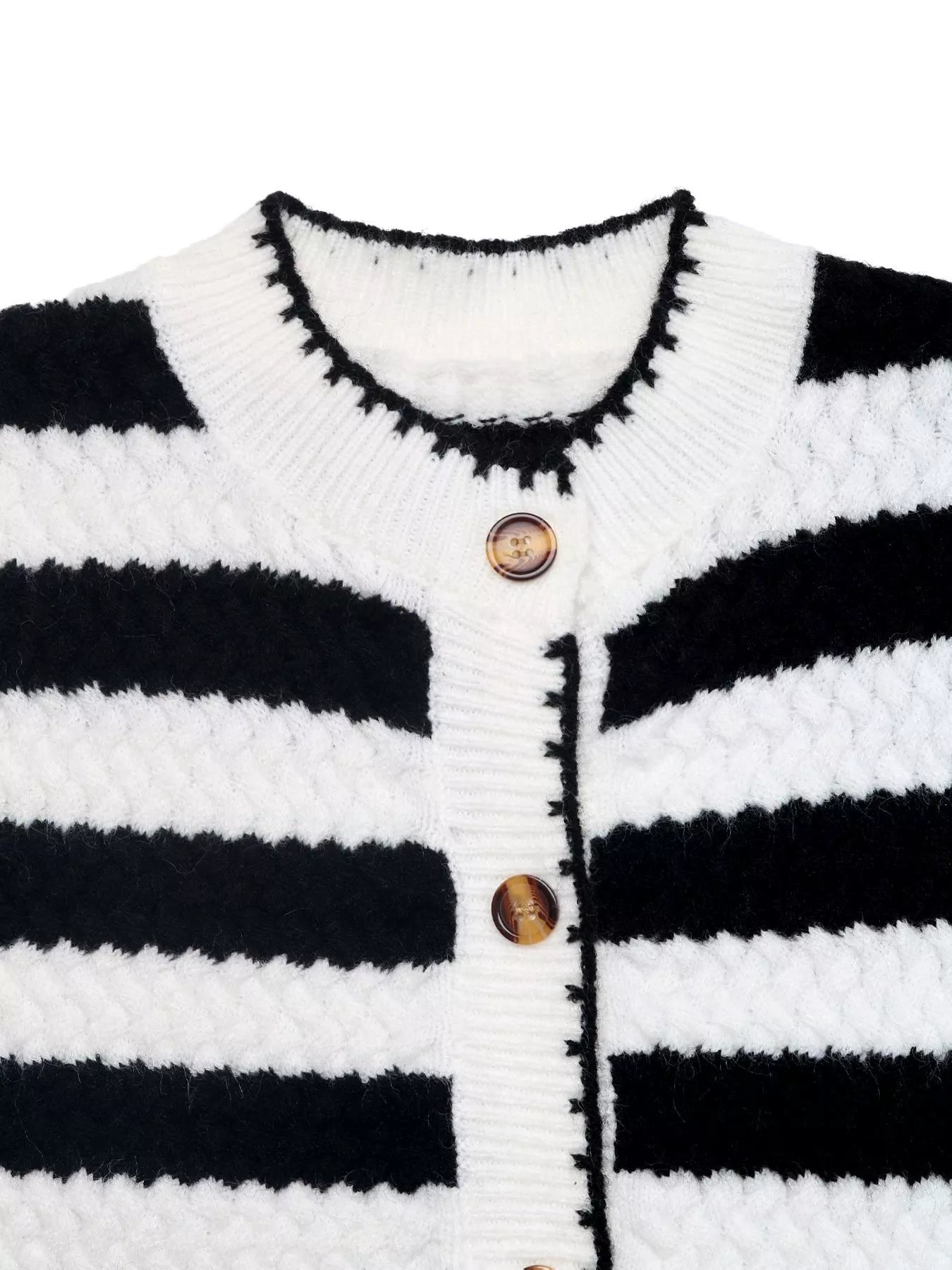 Striped Button-Up Long Sleeve Cardigan  Shop One Place