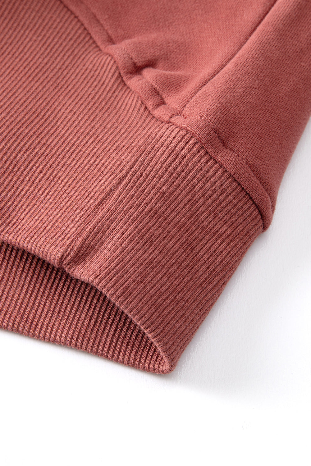 Zip Up Stand Collar Ribbed Thumbhole Sleeve Sweatshirt