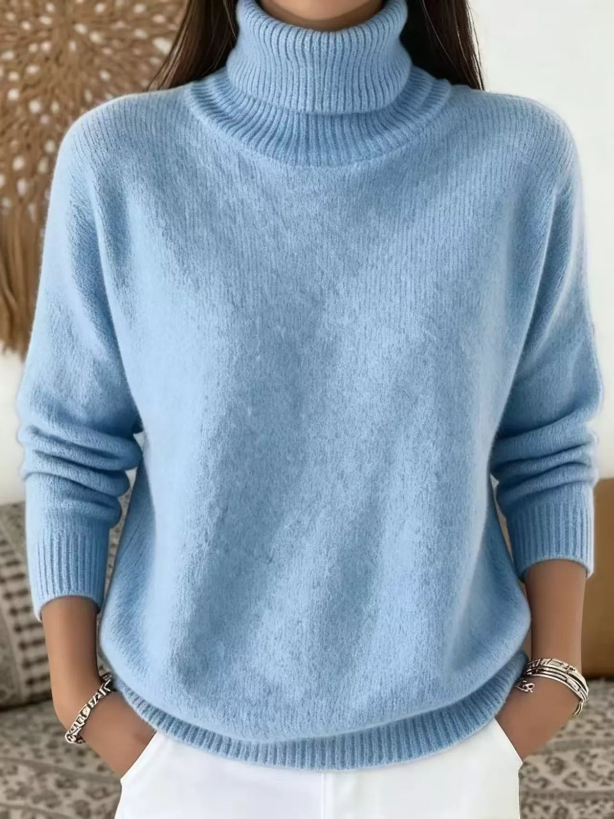 Women's Turtleneck Long Sleeve Sweater – view 11