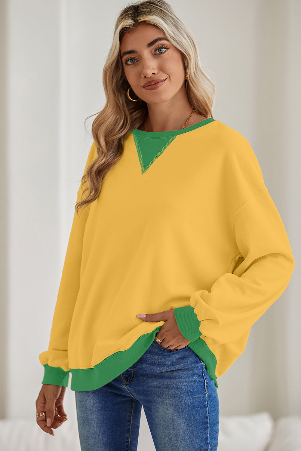 Drop Shoulder Crewneck Oversized Sweatshirt