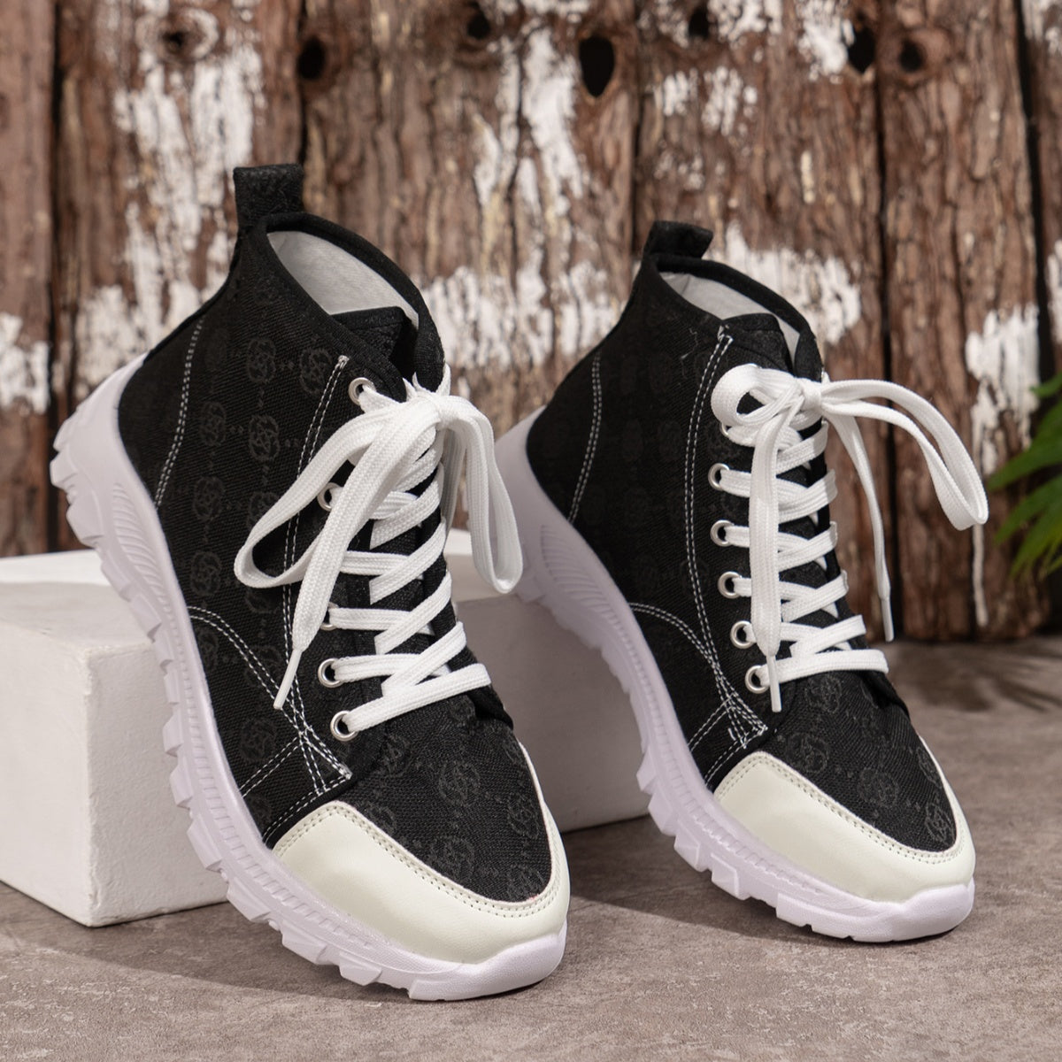 Lace Up Round Toe Sneakers  Shop One Place