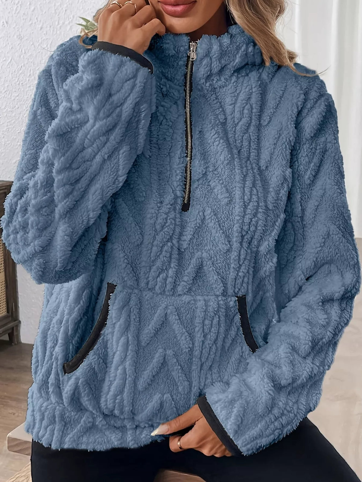 Women's Quarter-Zip Sherpa Sweatshirt – view 31