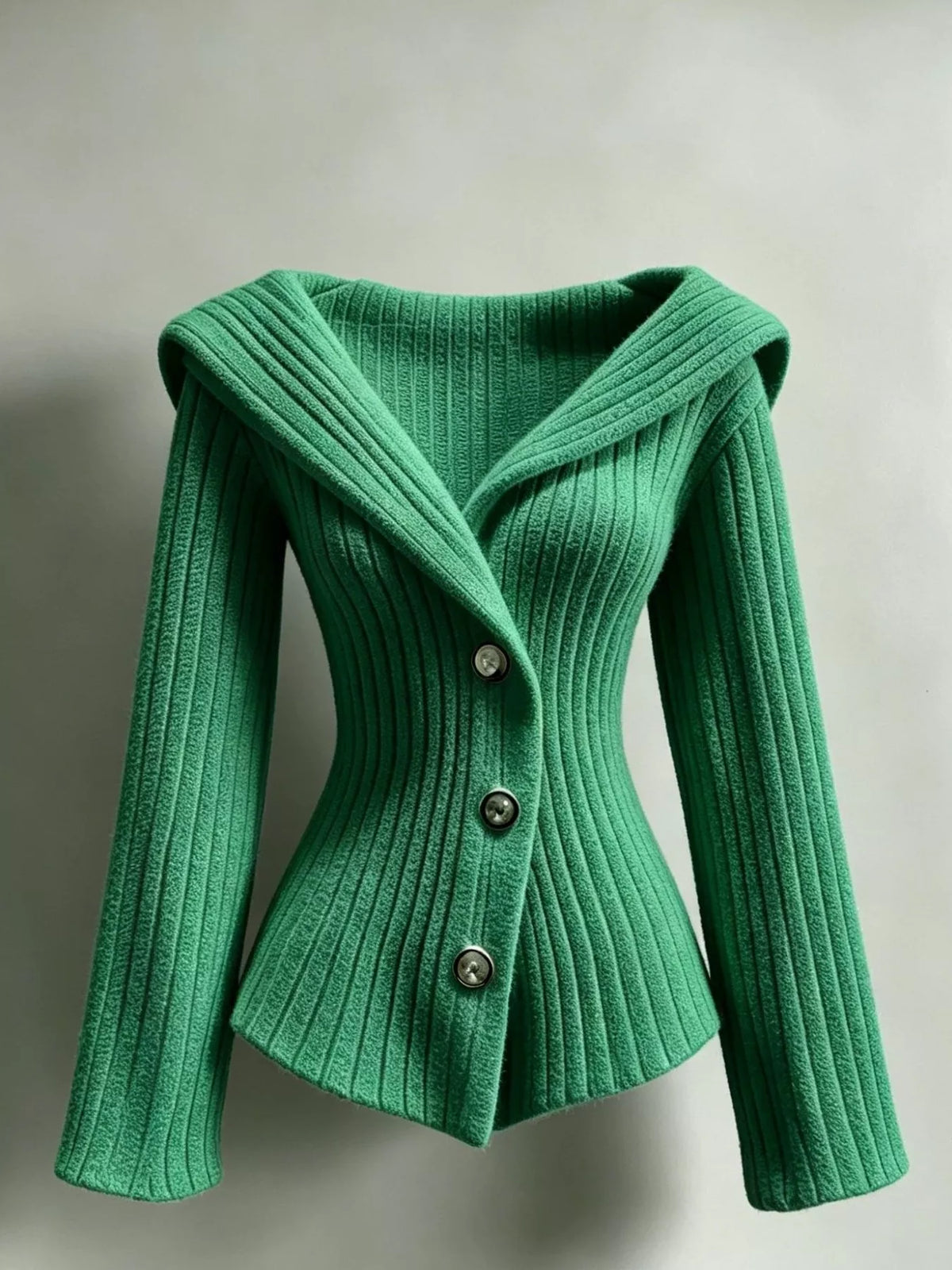 Women's Ribbed Knit Button-Down Cardigan – view 3