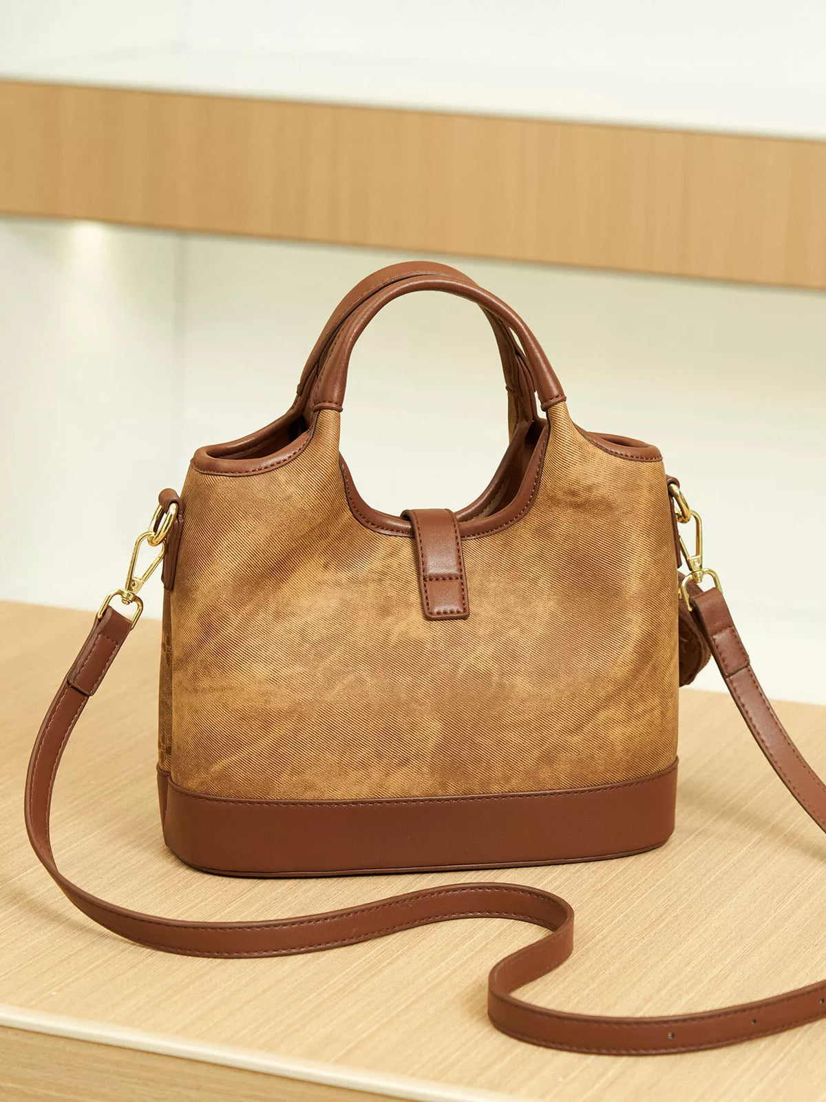 Embossed Crossbody Bag with Detachable Coin Pouch – view 11
