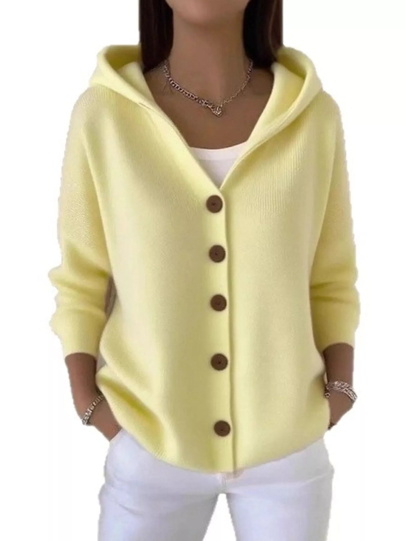 Full Size Button Up Long Sleeve Cardigan Plus Size  Shop One Place